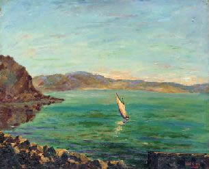 St Malo signed with initials 'W.S.C. Winston Spencer Churchill