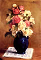 bouquet de Pivoines sur un Score Musical. Paul Gauguin 1876.