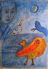 Chagall Fake water colour