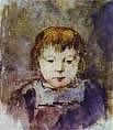 Portrait of Gauguin's daughter Aline. Paul Gauguin