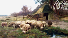 Hearding the sheap.: Fedor van Kregten c. 1898