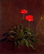 John Constable watercolour titled Studies of poppies, c. 1832