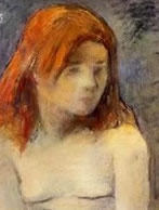 Bust of nude girl. Paul Gauguin 1884.