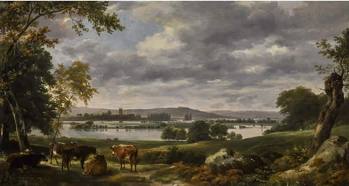 John Constable oil on canvas titled The Vale of Dedham, 1828