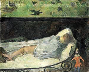 Etude Aline -&nbsp;The little one is dreaming. Paul Gauguin 