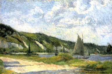 Cliffs at La Boulle: Alt: Les voiliers. Paul Gauguin