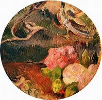 Flowers and a bird. Paul Gauguin