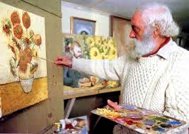 Keating faking van Gogh Sunflowers