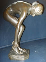 Peter Pöppelmann, the Bather - Bronze -  1897 