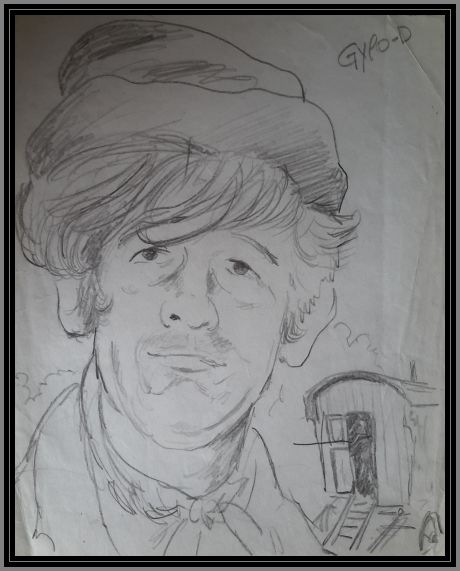 Derrick Hughes - Early self portrait: Pencil
