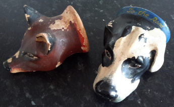 Painted Plaster Stirrup Cups. Derrick Hughes