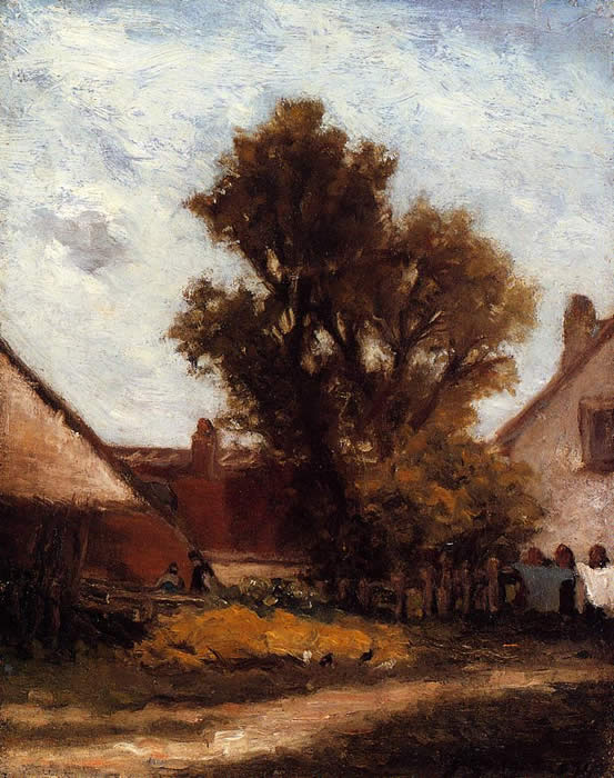 Tree in a farmyard. Paul Gauguin