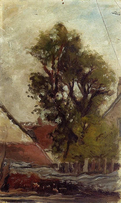 Tree in a farmyard - Sketch. gauguin