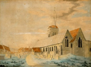 Turner watercolour of St Johns church Margate, England